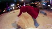 Guy in Santa Costume Does Parkour Stunts Videos