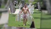 Bikini Clad Anna Faris and Swolled Up Chris Pratt Hit the Beach Videos